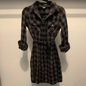 Eddie Bauer Grey Flannel Shirt Dress